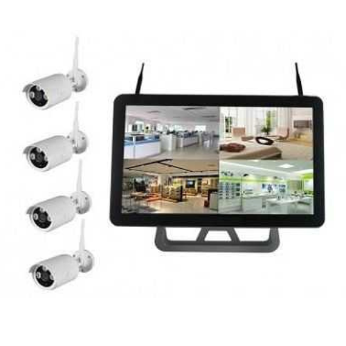 4CH 960P WIFI IP Cameras and NVR Integrated display Kit